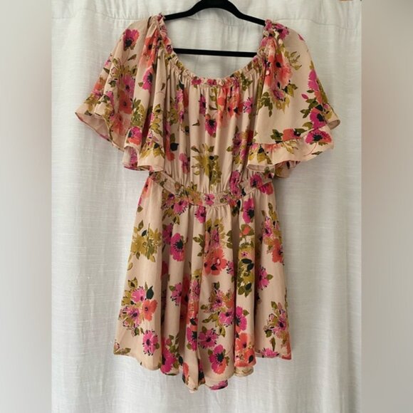 Romper aakaa off the shoulder floral romper - Picture 1 of 5